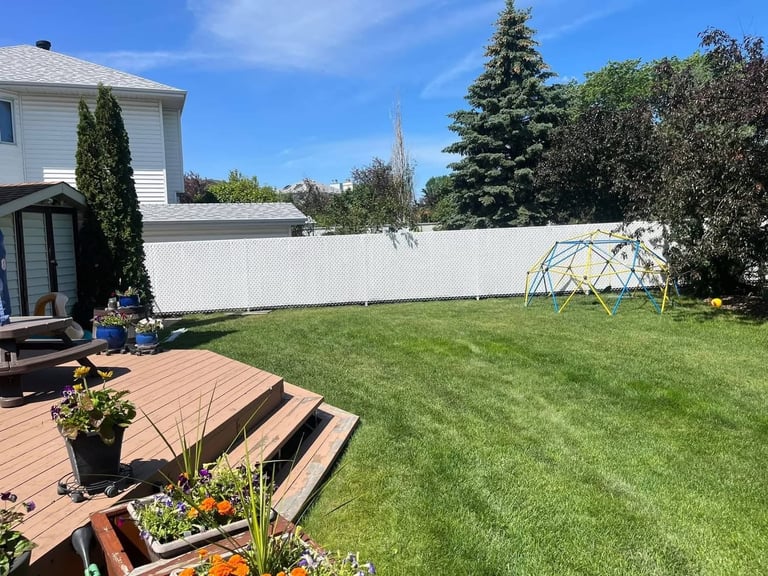 Family backyard deck