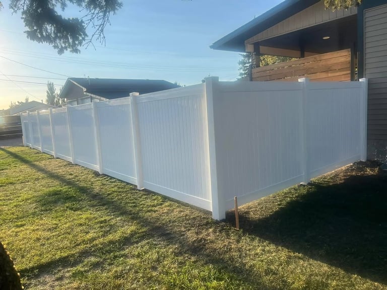 Backyard privacy fence